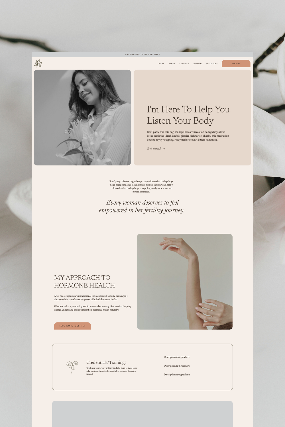 Radiant Roots - Showit Website Template