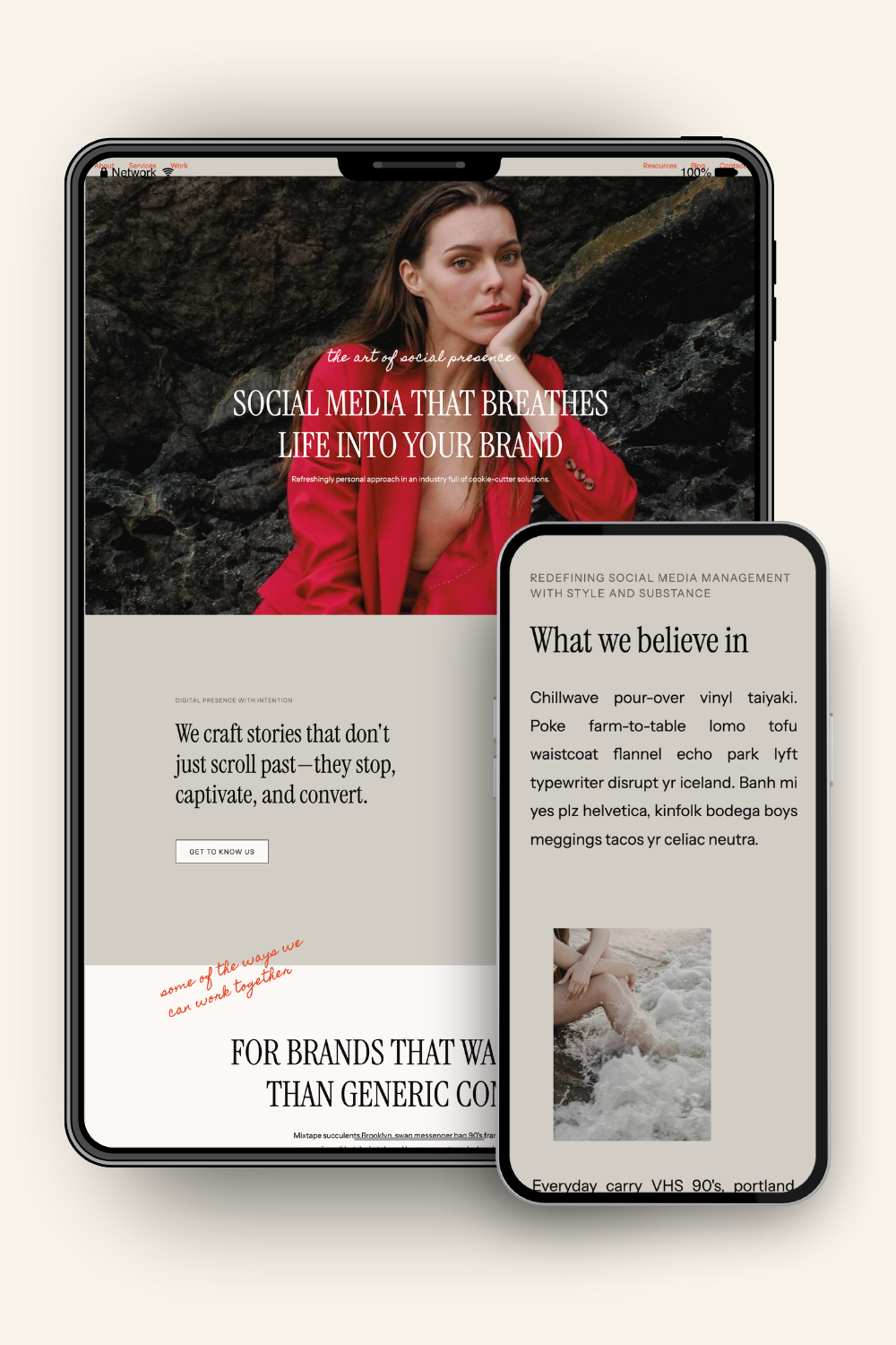 Zephyr Agency - Showit Website Template