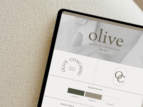 Olive Brand Kit - Earthy, elegant & editorial branding