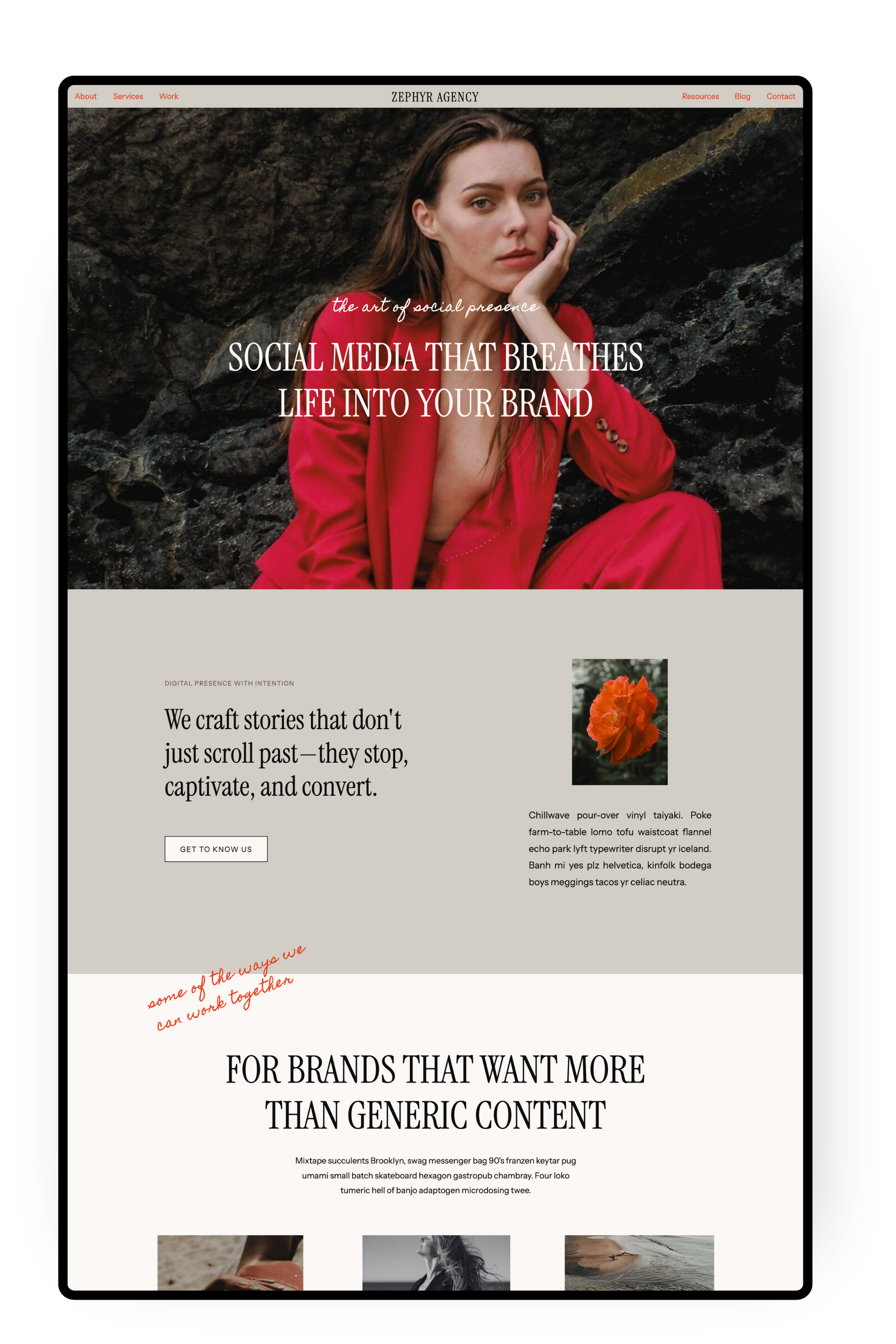 Zephyr Agency - Showit Website Template