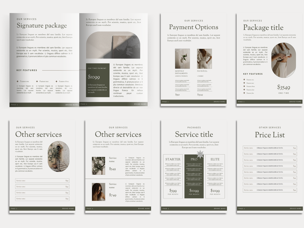 Olive - Services & Pricing Guide