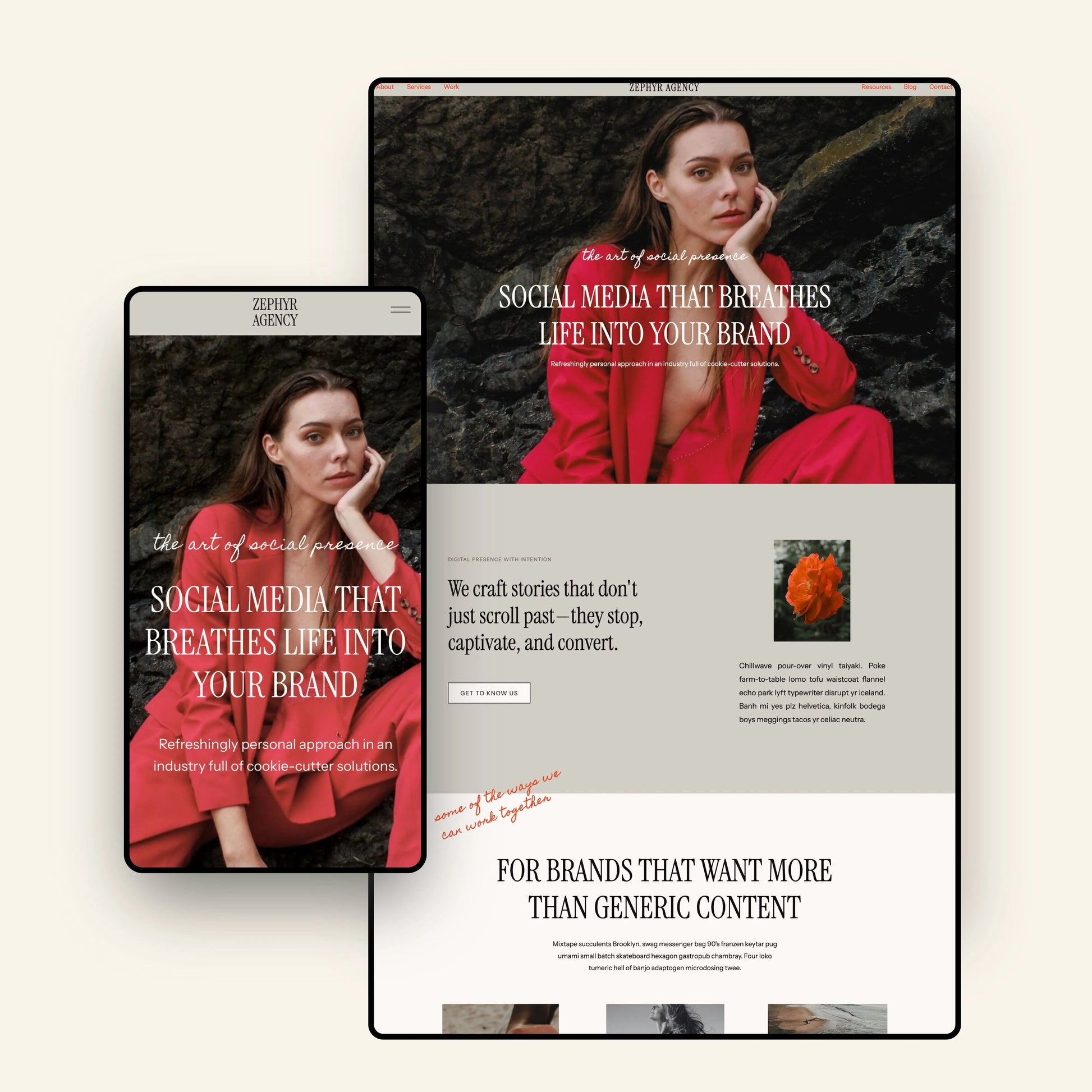 Zephyr Agency - Showit Website Template
